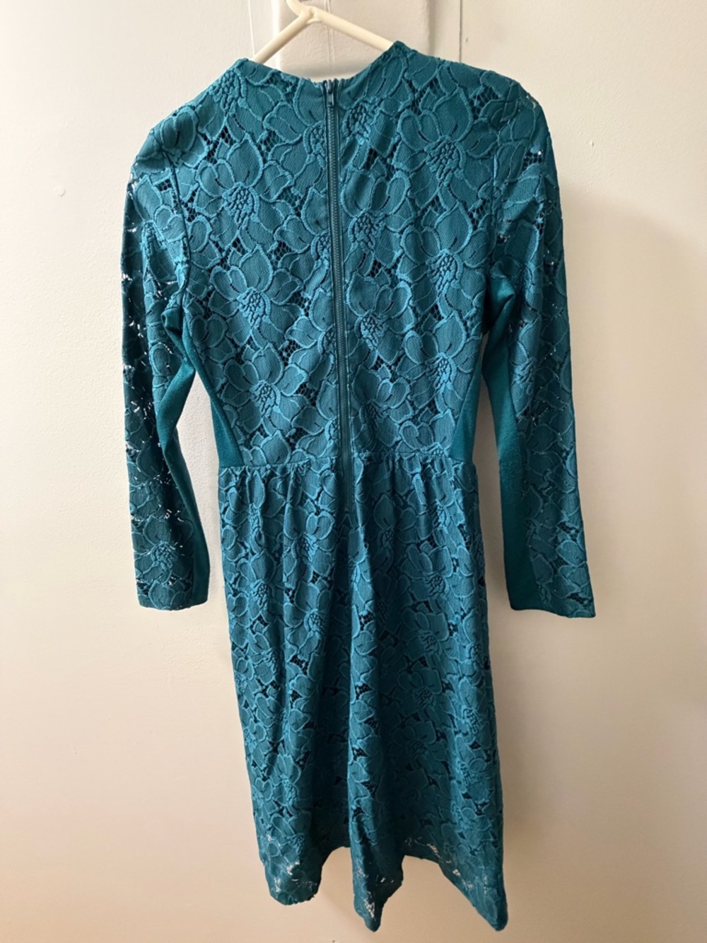 H&M Teal Lace Dress – Size S | Feminine Fit & Flare - Picture 3 of 4